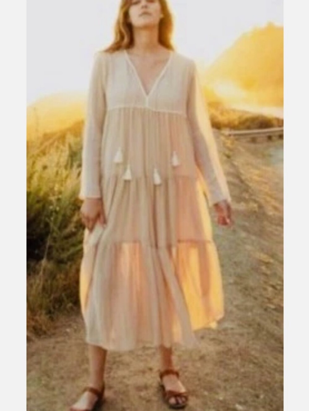 Christy Dawn Paloma Dress – Pale Yellow Embroidered – XS/S